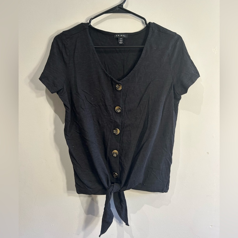 TRIBAL BLACK Top, Size M